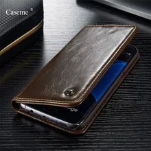 Caseme Магнитный кошелек кожаный чехол для Samsung Galaxy S4/5/6/7/S6 edge/S6 Edge Plus /S7 EDGE/Примечание 5/Note 4/A3/A7 Роскошный чехол Ми