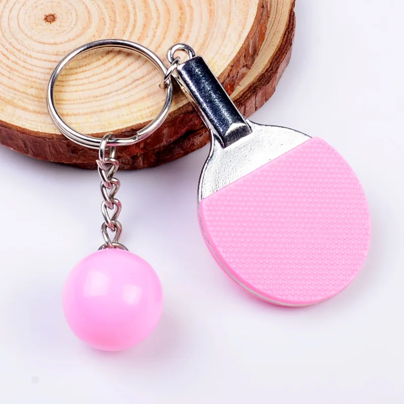 Cheap New Hot Fashion Table Tennis Keychains Creative Metal Keychains