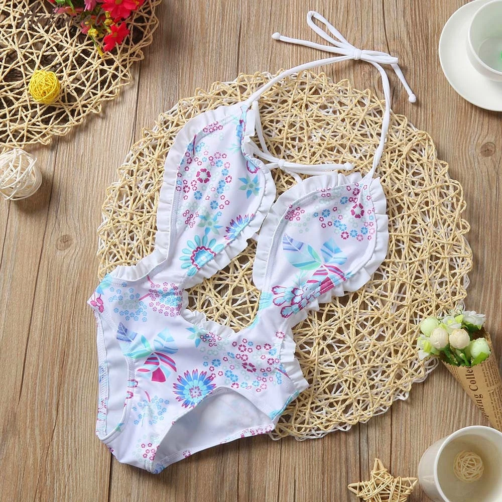 

ARLONEET Kids Baby Girls One Piece Floral Bikini Swimwear Swimsuit Bathing Suit Beachwear Infant Dropship Jan11