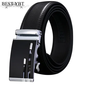 

Best YBT men leather belt men openwork Alloy Automatic buckle belt High-quality luxury brand business affairs casual men belt