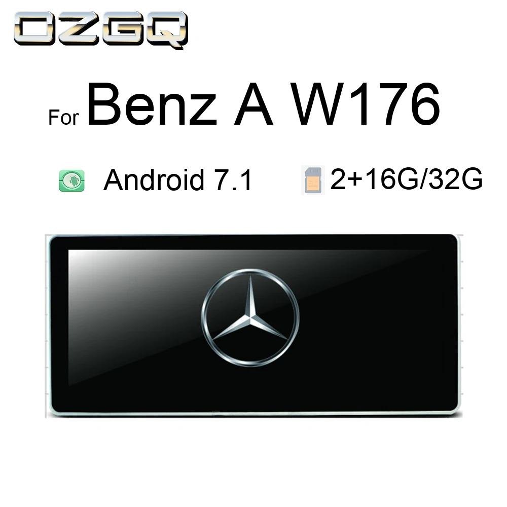 

OZGQ 10.25 inch Android 7.1 IPS Screen 32G Car Multimedia Player Monitor For 2012- Mercedes benz A Classes W176 GPS Navigation