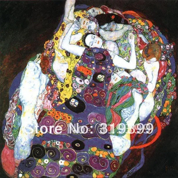 

Oil Painting Reproduction on Linen Canvas,The Virgin by gustav klimt,Fast Free Shipping ,100% handmade,Museam Quality