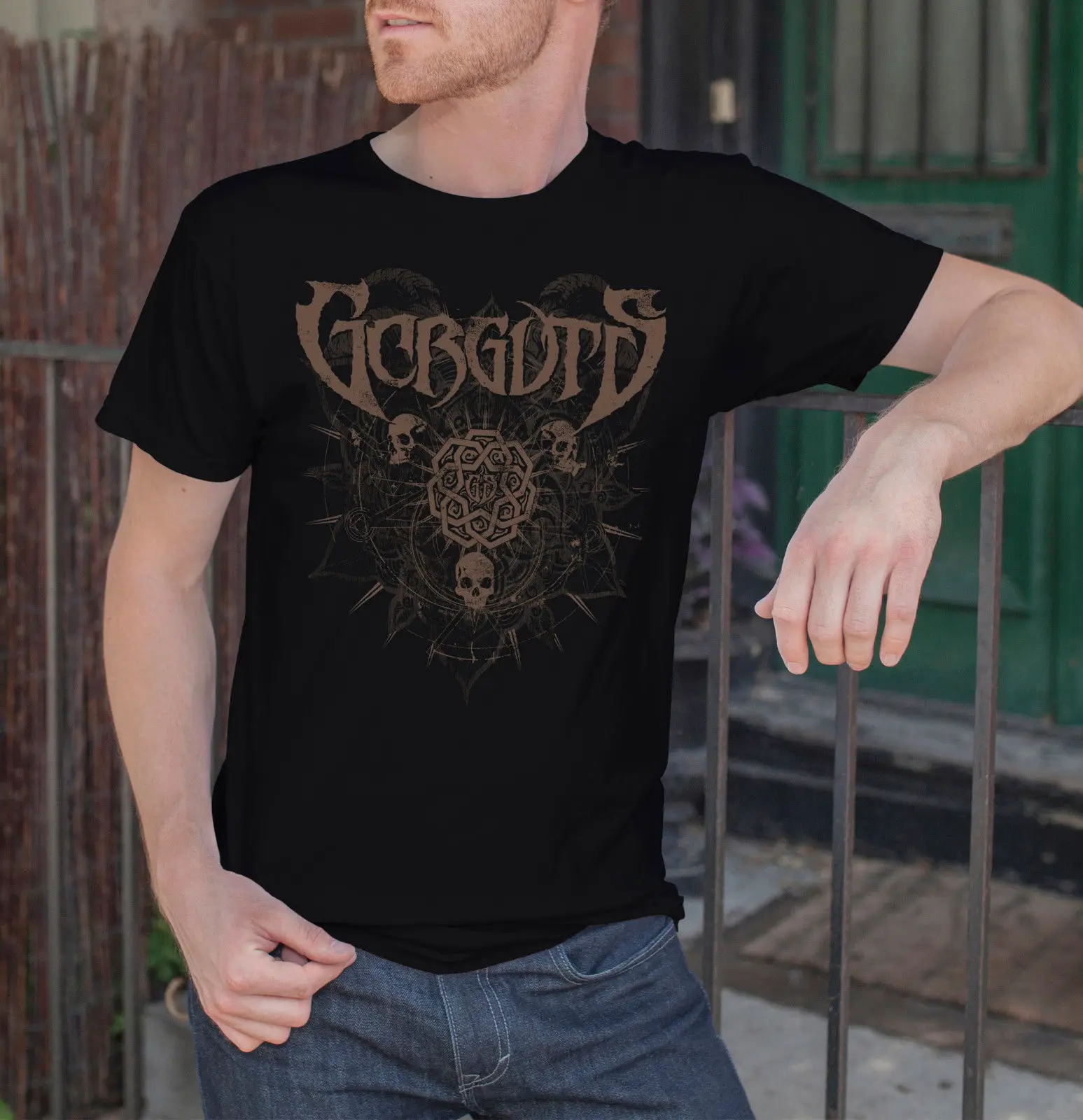 Men Black T shirt Canada Death Metal Band Tee Shirt Sizes S M L XL XXL Stranger Things