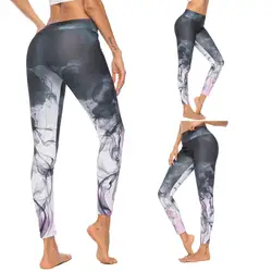 MUQGEW женские цифровые печатные женские брюки для занятий йогой и спортом Нижняя брюки для девочек спортивные кальсоны йоги эластичный