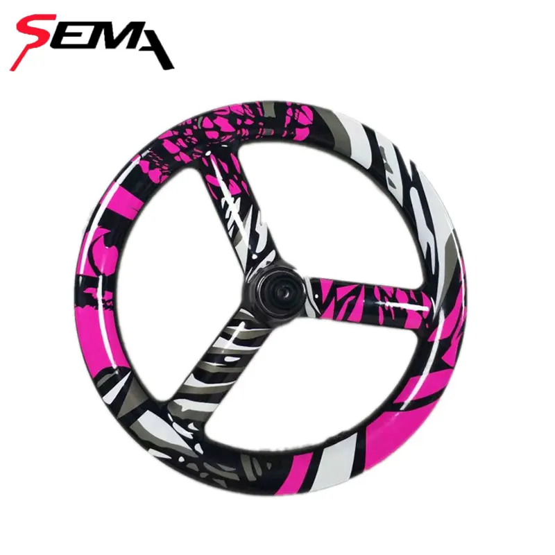 SEMA-3X T700 12 дюймов 203 tri-spoke углеродное колесо для детей балансировочный велосипед/мешалки/нажимной велосипед с 6802 подшипником лучшее качество