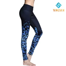 2016 New brand Women butterfly Leisure YOGA Running Sports Dancing Pants Elastic Leggings ladies Body building Fitness Trouser