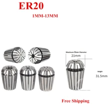 1pcs ER20 Collet 1-13MM Spring Collet Set For CNC Engraving Machine CNC Milling Lathe Tool CNC 8060 6090 Spindle Motor Parts 1pcs ER20 Collet 1-13MM Spring Collet Set For CNC Engraving Machine CNC Milling Lathe Tool CNC 8060 6090 Spindle Motor Parts