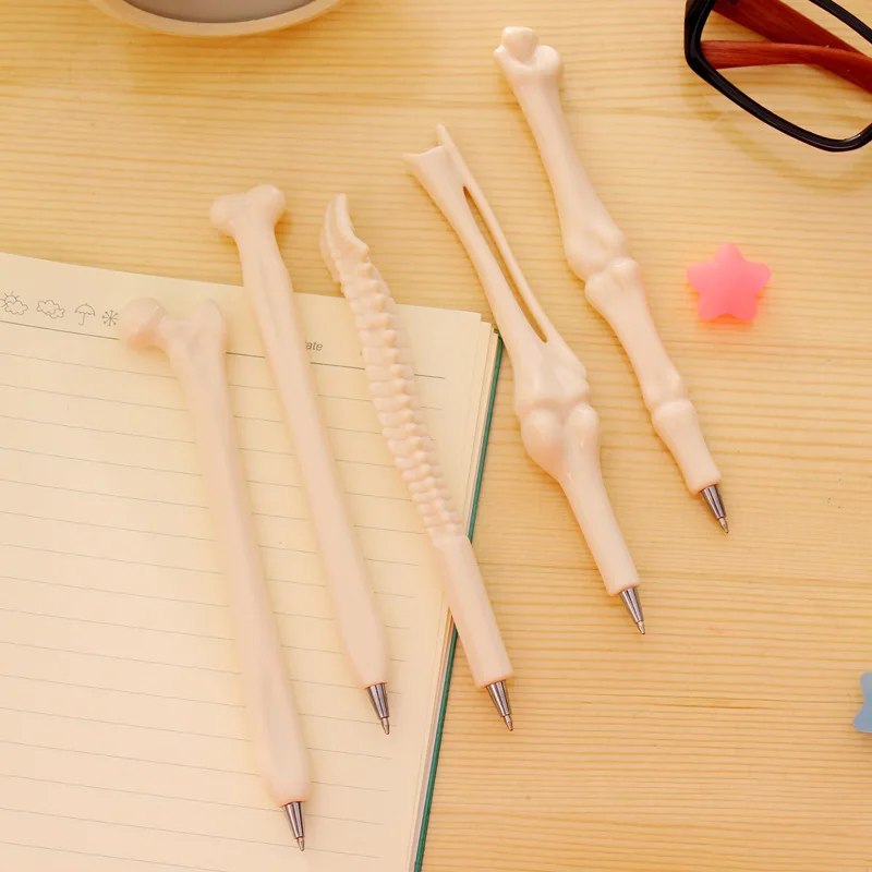 

1PC New Creative Cute Different Styles Pen Bone Shape Ballpoint Pens Wholesale New Student Gift School Office Stationery
