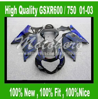 

GSXR600 2001 2002 2003 GSXR750 K1 Fairing Set for Suzuki Blue Black GSXR600/750 2001 2002 2003 01 03 GSXR750 02 K1 01 02