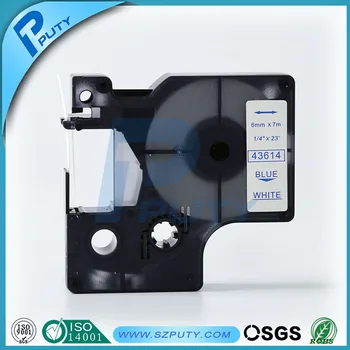 

10 packs 6mm Blue on White 43614 compatible label tapes for dymo label printers