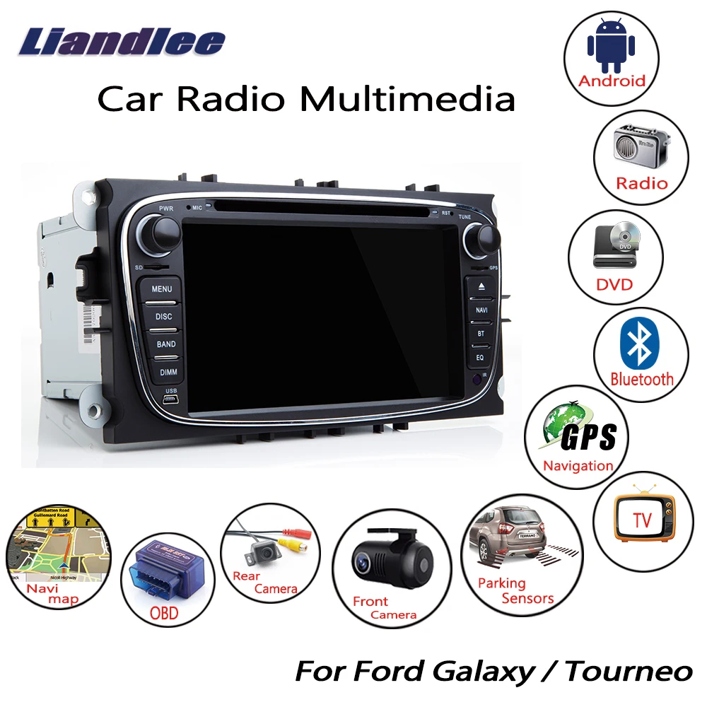 Discount Liandlee For Ford Galaxy / Tourneo 2010~2012 Android Car Radio CD DVD Player GPS Navi Navigation Maps Camera OBD TV Screen 9