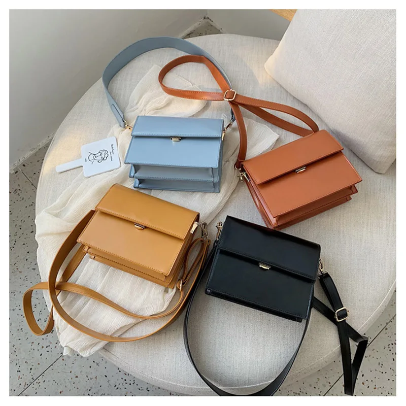

New Simple Fashion Shoulder Bag for Women High Quality PU Leather Flap Women's Crossbady Bags Female Messenger Bag Designer