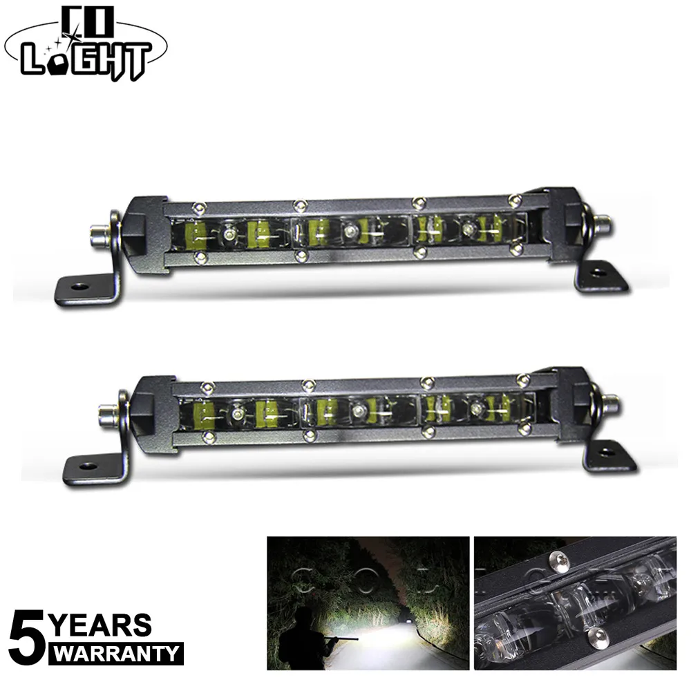 

CO LIGHT 6D LED Light Bar 30W 8" LED Bar Single Row Combo Work Light 12V DRL for ATV SUV Truck Tractor Boat Auto Driving Light