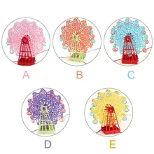 Трехмерная инновационные полые 3D колесо обозрения карты рождество Почтовые открытки ручной работы на заказ на день рождения открытка украшения