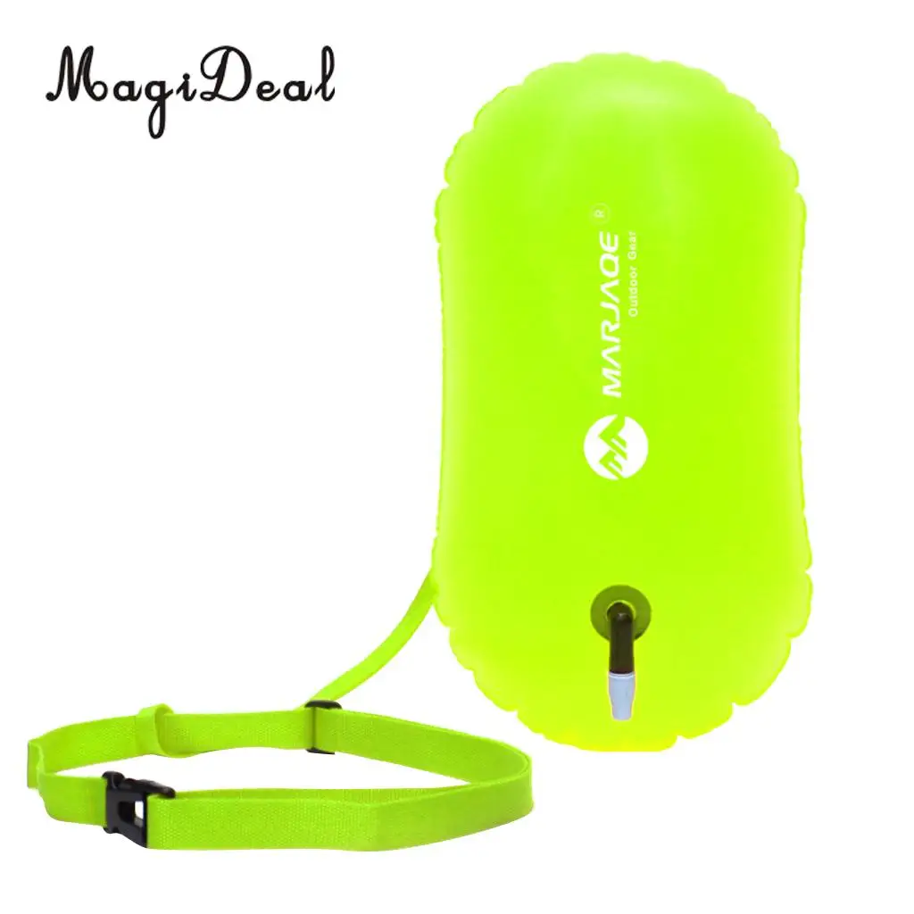 MagiDeal High Visible Open Water Swimming Safety Buoy With Dry Bag and Phone Case for Diving Kayaking Swimming Floating Training