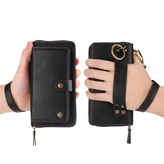Purse Wristlet Phone case For Samsung Galaxy Note 9 8 S 10 + 10e 8 9 plus s7 edge coque Leather Funda Cover accessories Shell - Image 3