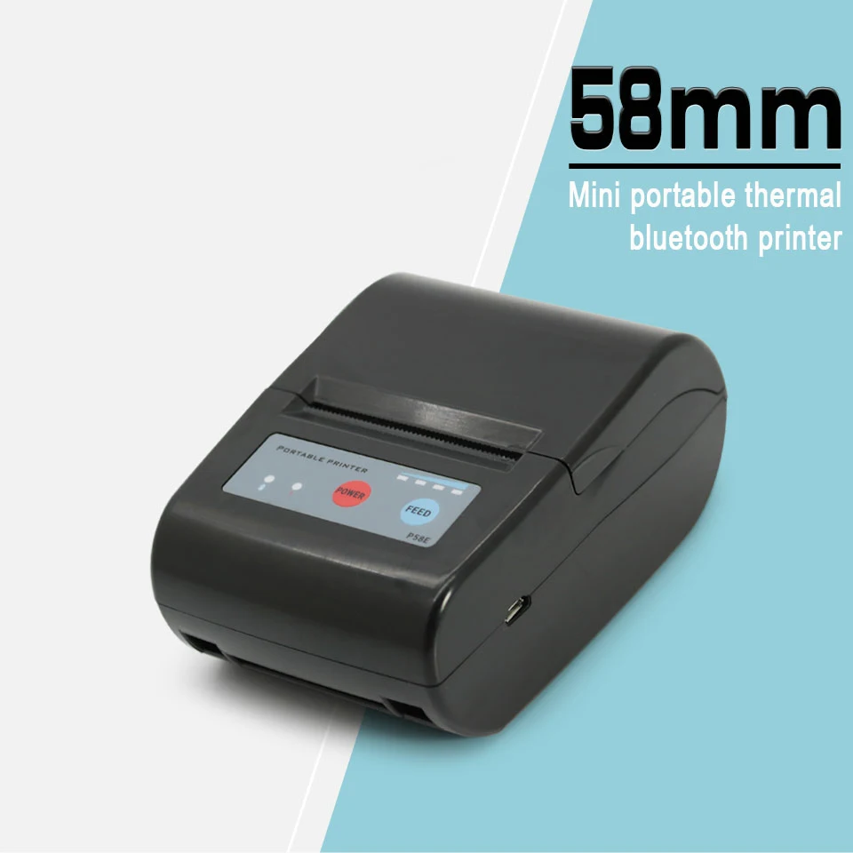 P58E 58 мм Bluetooth Термопринтер для Android и IOS мини принтер Мобильный pos принтер|Принтеры|