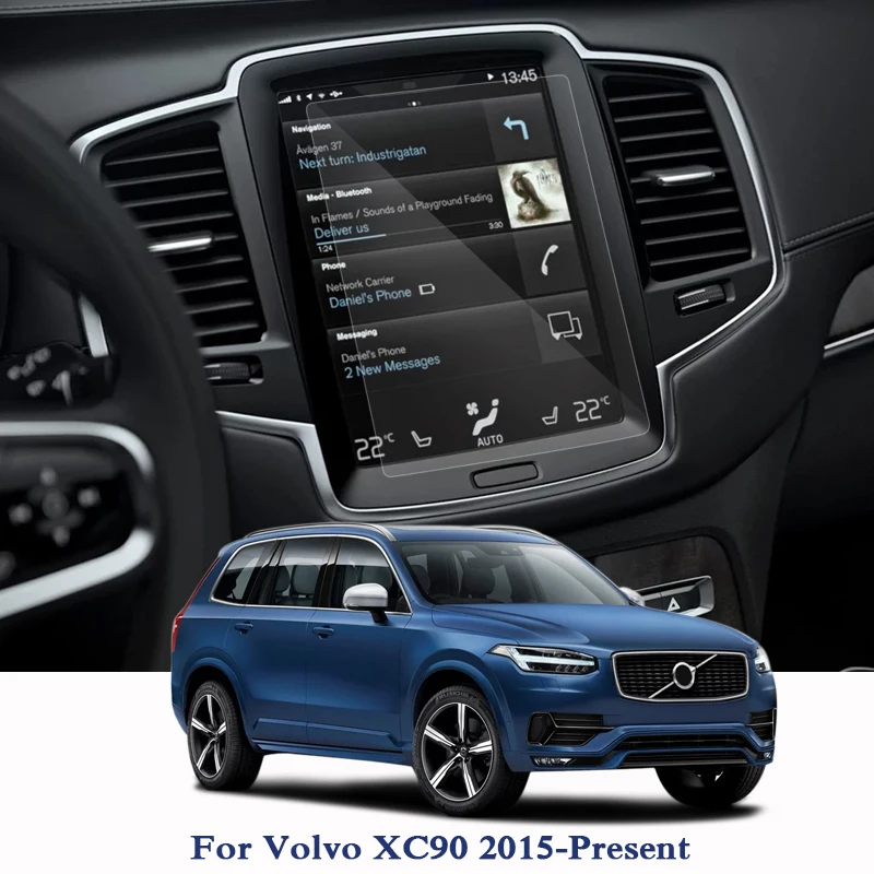 Для Volvo XC90-настоящее gps навигации Экран Стекло защитная пленка приборной панели дисплей для автомобиля внутренний наклейки на автомобиль