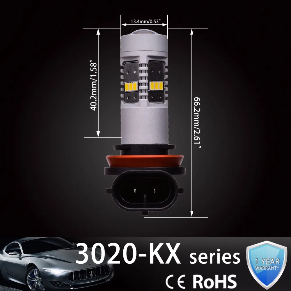 Светодиодные лампы Katur 2 шт. H8 H11 H16/H16JP для автомобилей противотуманных фар