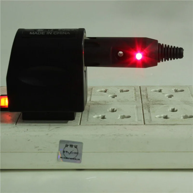 

New 5A Male Car Cigarette Lighter Socket Plug Connector With Fuse Red LED Connector NR-shipping