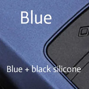 Карбоновый чехол для ключей для Toyota Camry CH-R CHR Auris Corolla RAV4 Yaris Avensis сумка для ключей дистанционный чехол для ключа крышка аксессуар - Название цвета: Синий