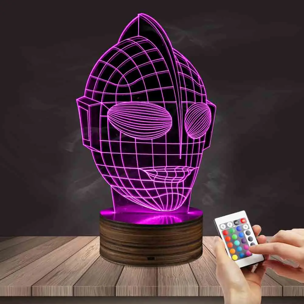 

1Piece Ultraman 3D Visual LED Light Optical Illusion Desk Lamp Light Home Decor Color Changing Table Night Light Novelty Light