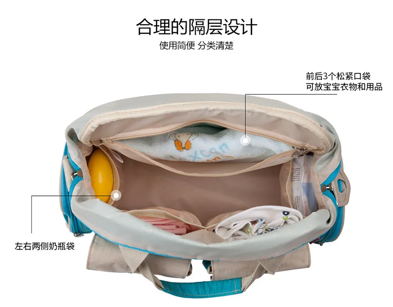 Детские пеленки мешок для коляски Мода пеленки мешок Мода Большие Детские Организатор пеленки Matenity сумка