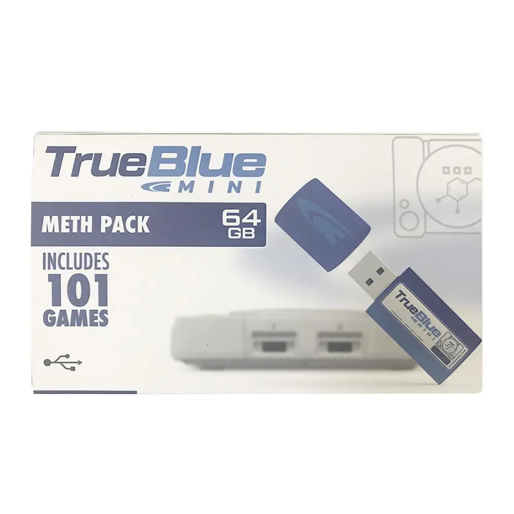 True Blue Mini-Meth Pack(64 Гб) 101 игра для playstation Classic прилагаемый мини-usb-концентратор Plug And Play