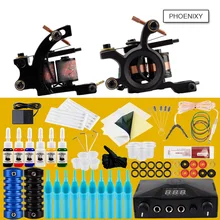 Полный комплект татуировки 2 татуировки пигментные чернила Набор питания ручки боди-арт инструменты татуировки перманентный макияж татуировки набор