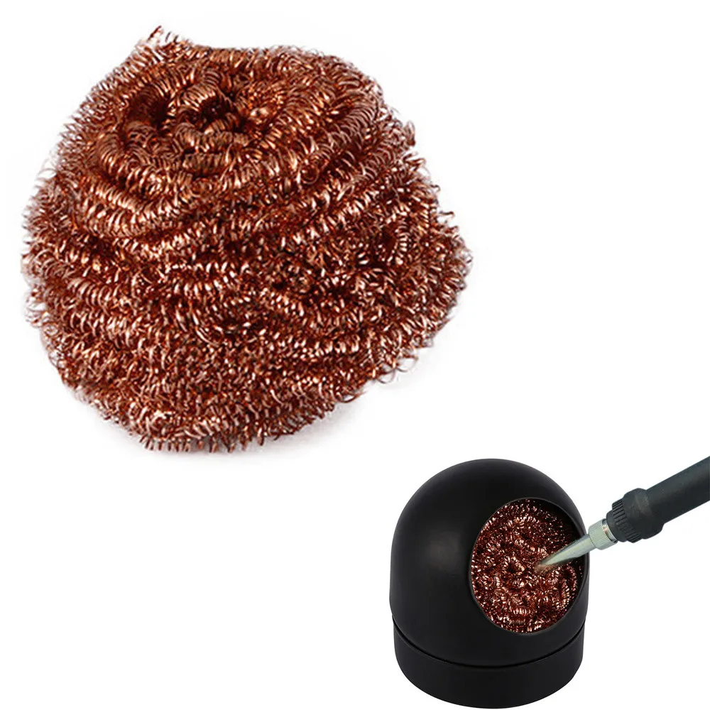 

2Pcs Brush Soldering Solder Iron Tip Cleaner Steel Cleaning Wire Ball Heavy Duty Welding Cleaner Tools For Iron Accessories#5