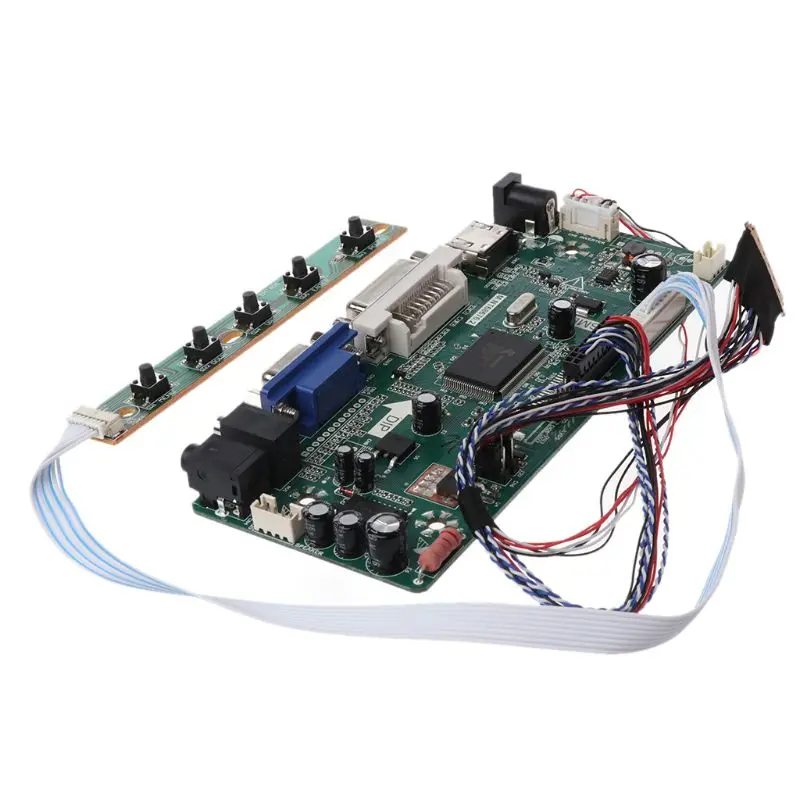 Плата контроллера ЖК HDMI DVI VGA Аудио пк модуль драйвера DIY Kit 15 6 &quotдисплей B156XW02 1366X768