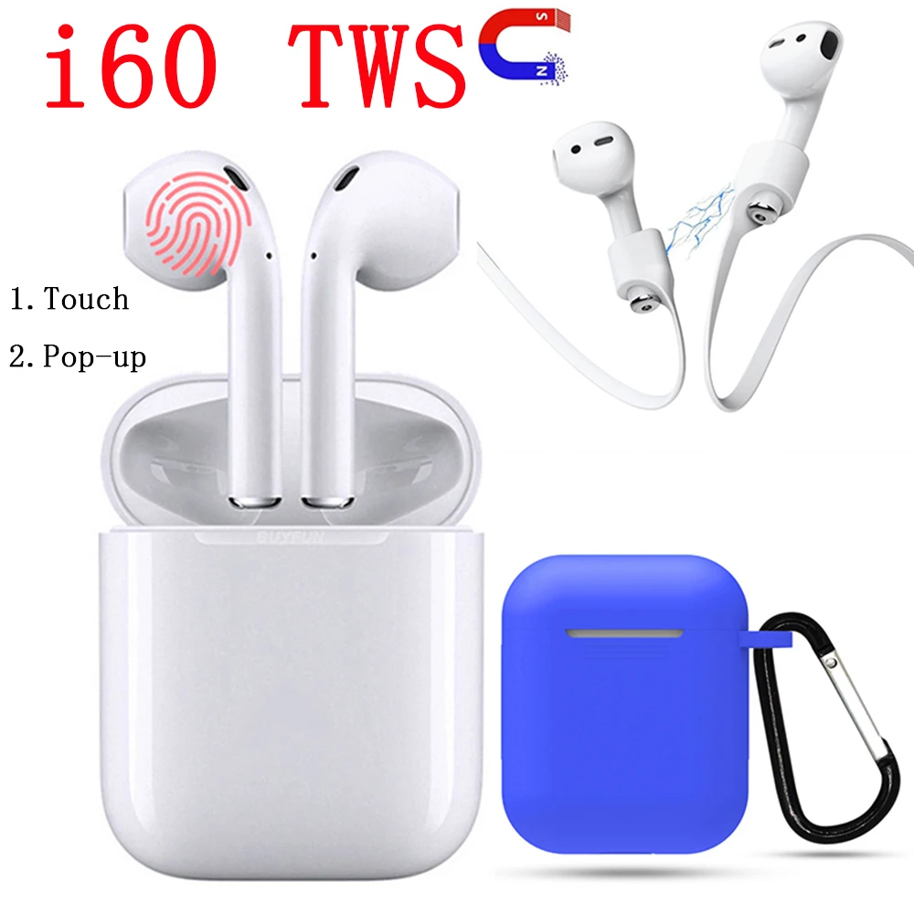 

I60 TWS Pop up 1:1 Replica Separate Use Qi Wireless Charging Bluetooth 5.0 Earphone Bass Earbuds i30 PK Pods i20 i10 TWS W1 Chip