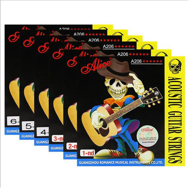 

Guitar Strings Acoustic Folk Guitar Classic Two Colors Strings E-A nickel FULL Steel and Bronze Bright Tone Extra Light Medium