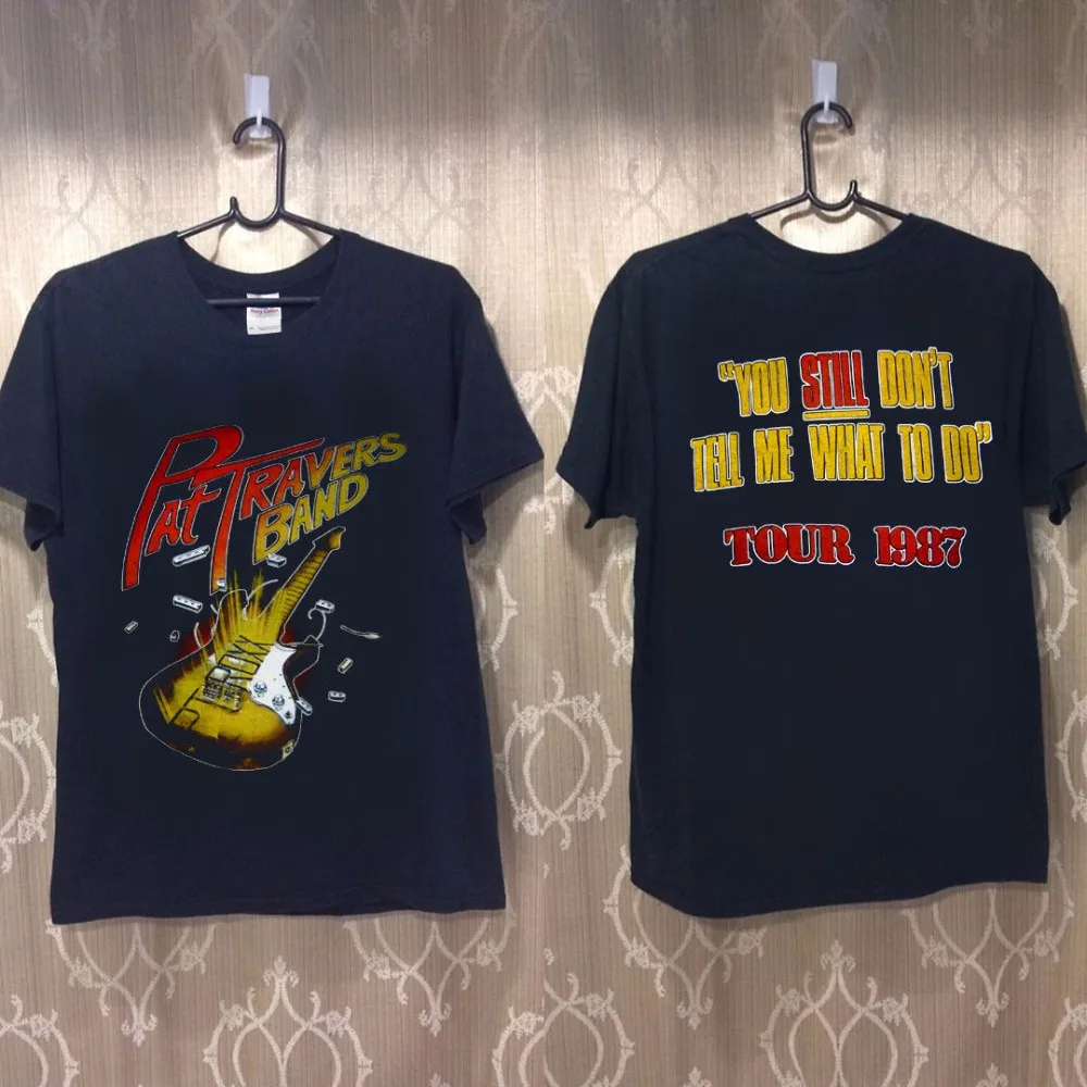 Make Your Own T Shirt Повседневная мужская с круглым вырезом Винтаж Футболка с принтом Pat Travers 87 Top ReprinT-Shirt с коротким рукавом футболки Make Your Own T Shirt Повседневная мужская с круглым вырезом Винтаж Футболка с принтом Pat Travers 87 Top ReprinT-Shirt с коротким рукавом футболки