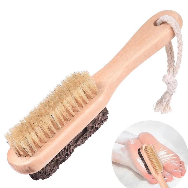 

Double Side Foot clean brush Hard Dead Skin Callus Remover Cleaner Pedicure Feet Files Heel Grater Foot Care Tool Bathroom Brush