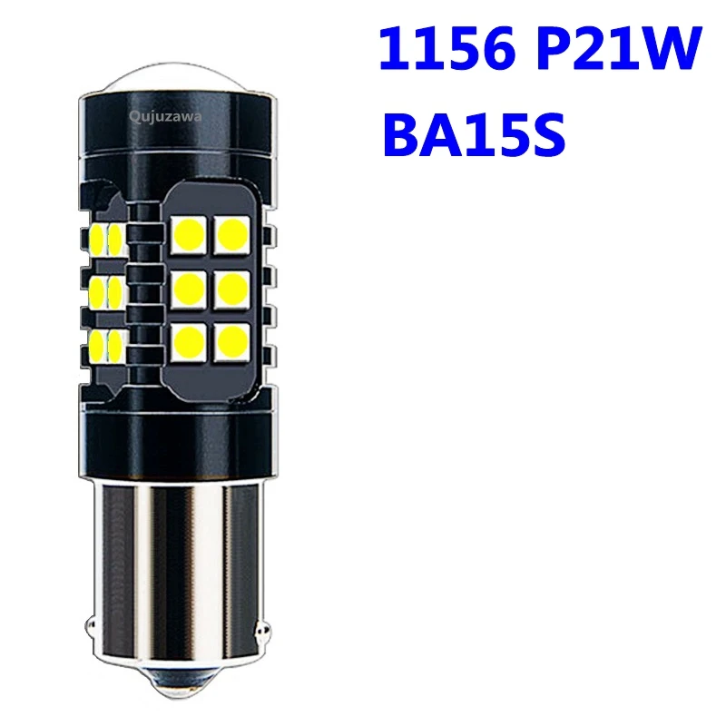 1156 P21W BA15S 1157 P21/5 Вт BAY15D T20 7443 W21/5 Вт 7440 W21W 1200Lm 3030 светодиодный двигатель стоп-сигнал заднего хода автомобиля лампочка указателя поворота - Испускаемый цвет: 1156 BA15S