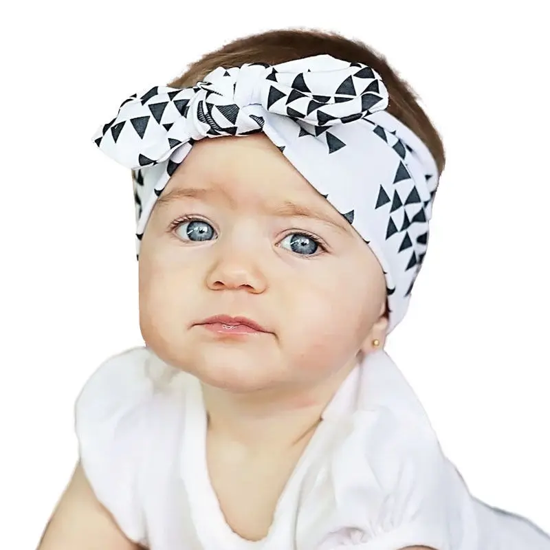 

Fashion Baby Girl Dot Knot Headband Newborn Infant Bow Knot Floral DIY Headband Rabbit Ear Hair Band Floral Head Wrap