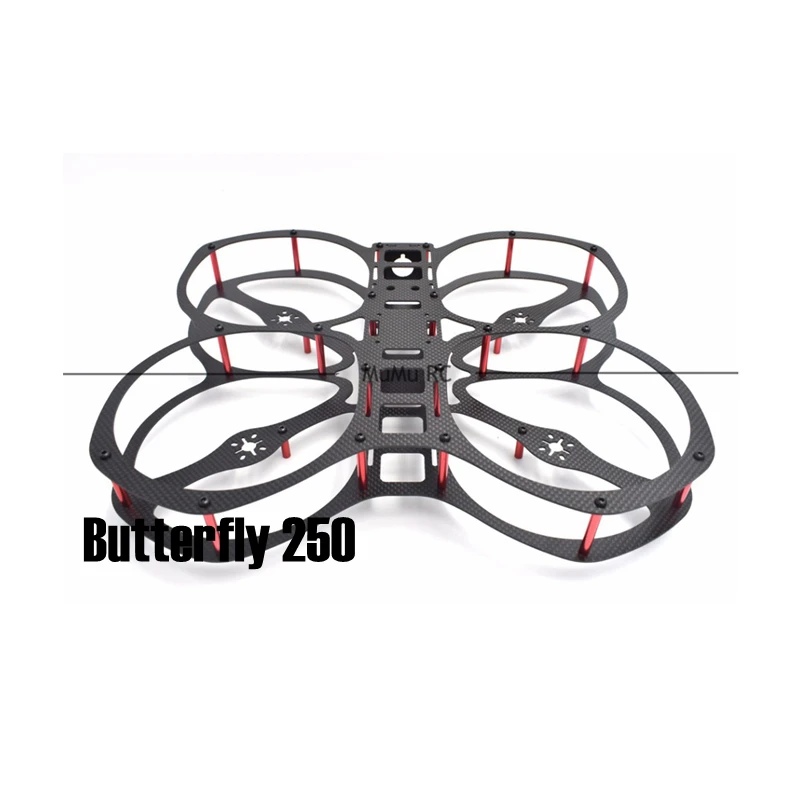 Butterfly 250 250mm 1 5mm Thickness M3 35 Aluminum Standoff Carbon Fiber Frame Kit For font