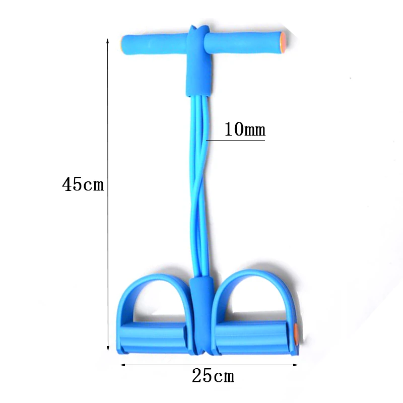 4 Tube Resistance Bands Latex Pedal Exerciser (46)