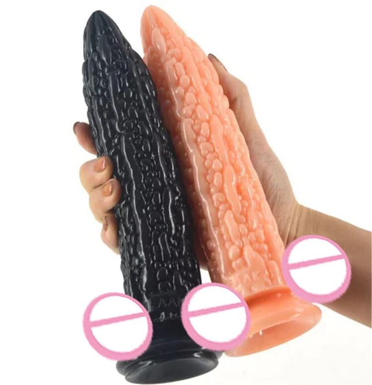 21cm Bitter Melon Dildo Flexible Penis Dick With Suction Cup woman masturbator Bitter Gourd Big Penis Adult Sex Toy for women