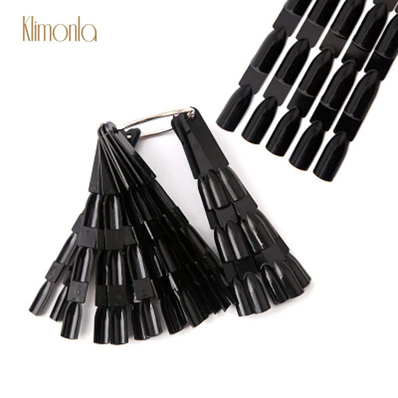 

50pcs/pack False Nail Art Tips Bamboo Design Nail Display Color Card DIY Polish Nail Painting Board Tools 150 Colors