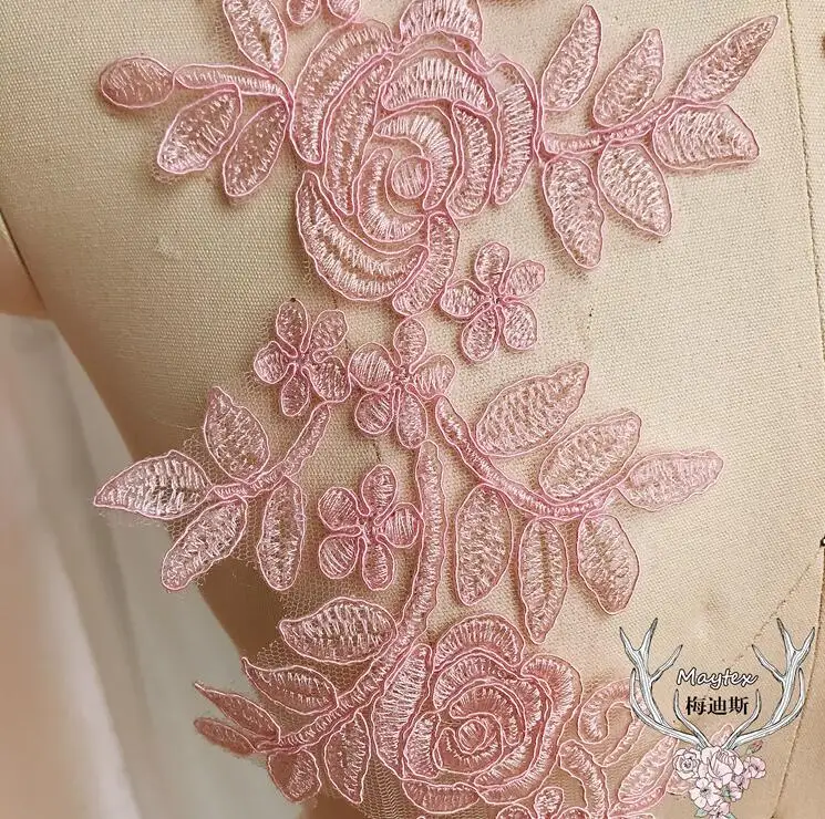 Lace fabric sewing applique lace collar 4 Pcs/2 Pairs