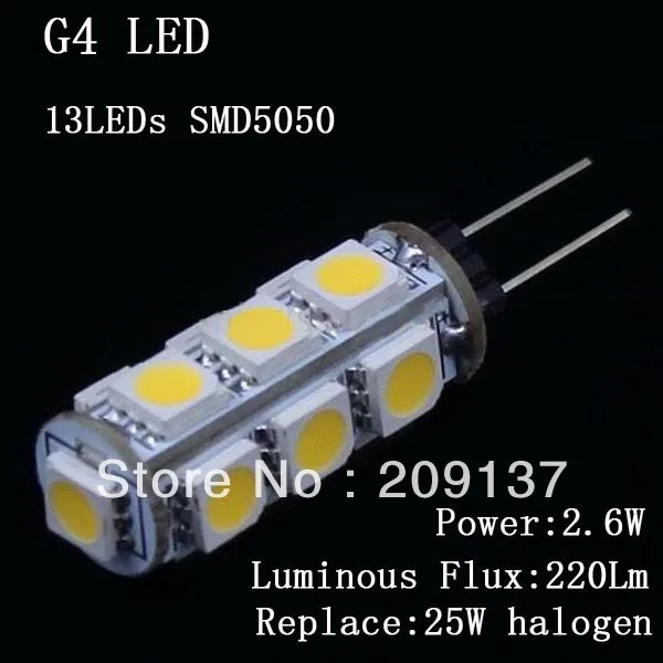 Светодиодная лампа g4 2 6 Вт 12 В постоянного тока SMD5050 светодиодная с теплым