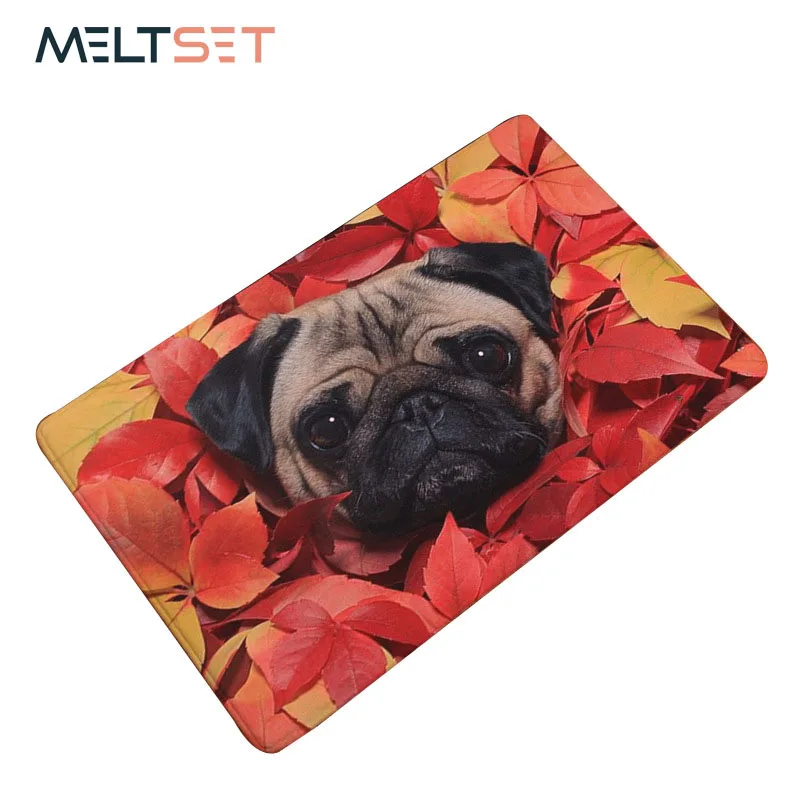 New Pug Dog Printing Carpet Doormats Anti-slip Floor Mat For Babies
Animal Pug Front Door Mat Rug 40*60cm/50*80cm