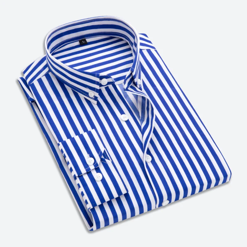 Качественная мужская рубашка, мужская деловая Повседневная рубашка на пуговицах, брендовая одежда, Облегающая рубашка с длинным рукавом, Camisa Masculina M-5XL