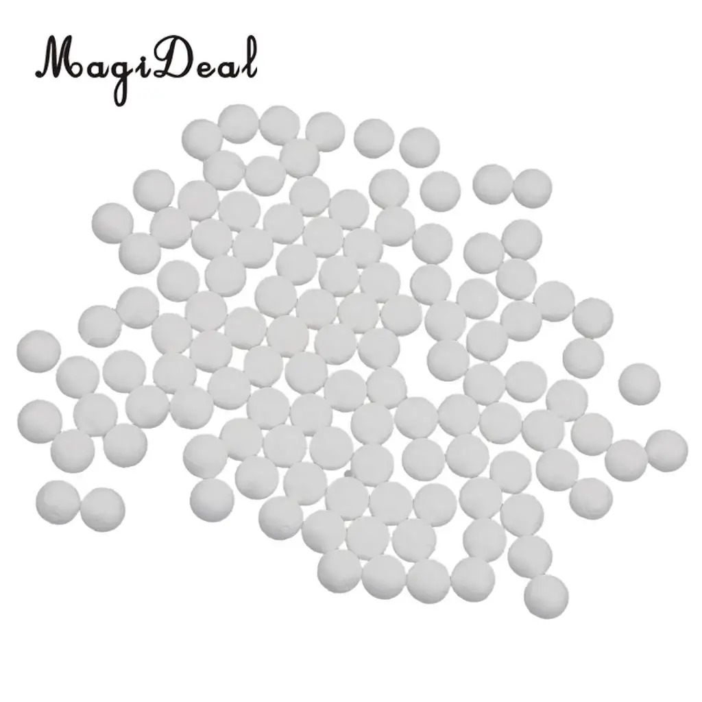 Phenovo 100pcs 15mm  DIY Party White Modelling Craft Polystyrene Foam Balls For DIY Christmas Party Decoration Supplies Gifts