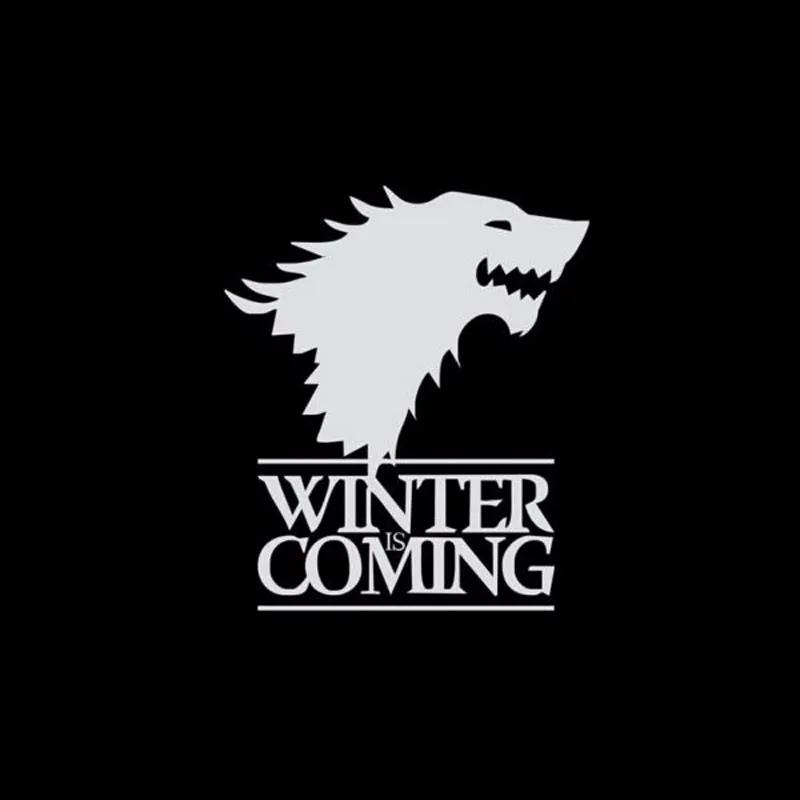 

1pc Winter Is Coming Wolf Game of Thrones Car Sticker Decorative Head Of Wolf Car Reflective Window Stickers Vinyl
