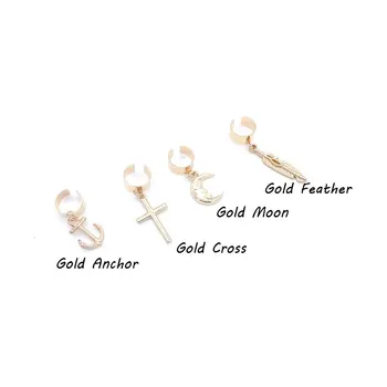 

5Pcs/Lot Gold Silver adjustable hair braid dread dreadlock beads clips cuff