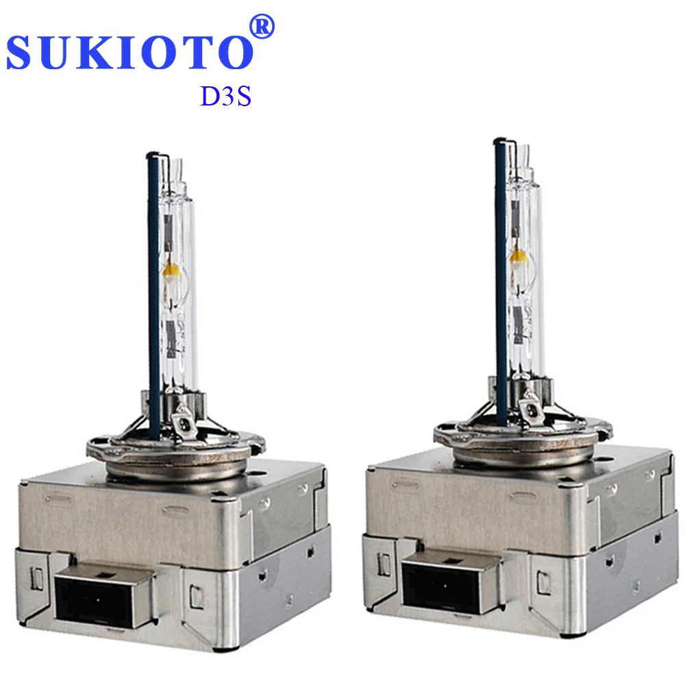 SUKIOTO Original OEM D8S Xenon HID Headlight Bulb Kit 55W D1S D3S Metal hid Ballast kit control Unit 5500K Car Styling bulbs