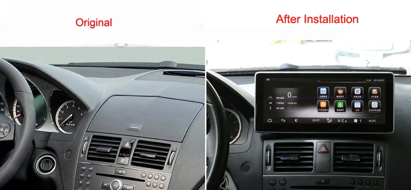 Cheap 10.25inch touch screen android 8.0 car dvd player for Mercedes benz C CLASS W204 C180 C200 S204 CAR gps audio wifi 4